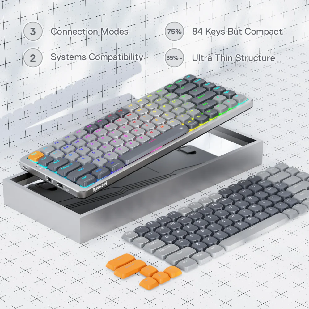 REDRAGON AZURE K652 Wireless Mechanical Gaming Keyboard REDRAGON AZURE K652 Wireless Mechanical Gaming Keyboard